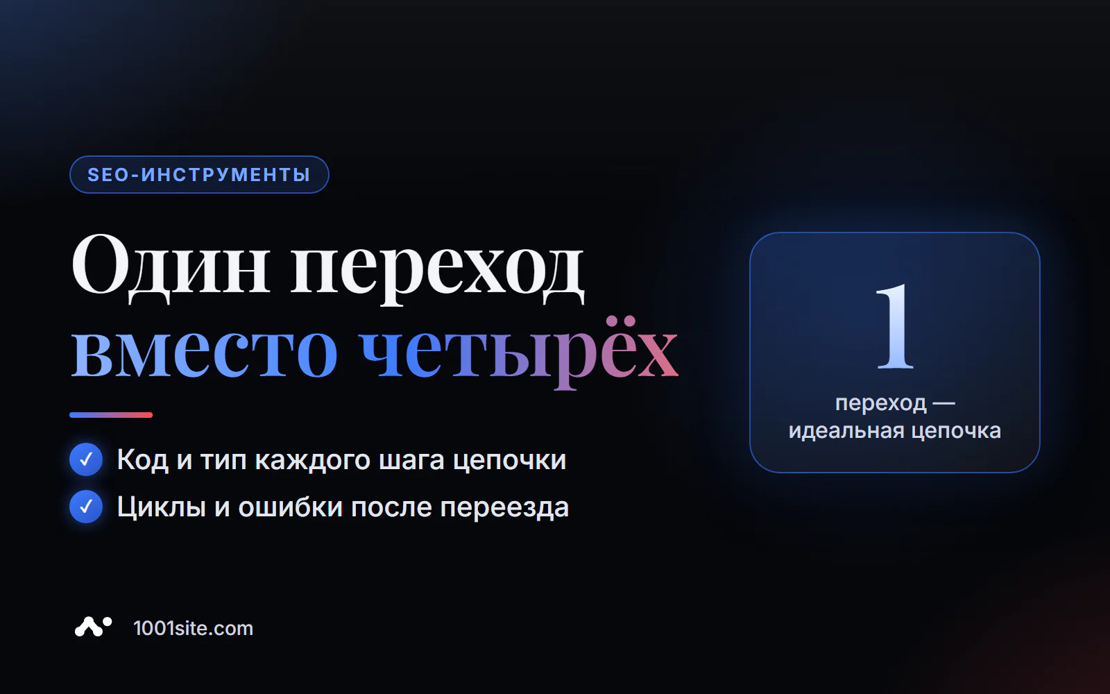 Проверить редирект онлайн: цепочка 301 и 302 от старого адреса до конечной страницы