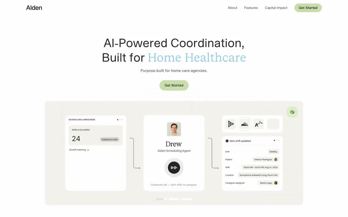 Alden — eine Vorschau einer Website in diesem Stil