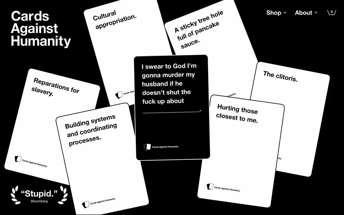Cards Against Humanity — estilo honetako gune baten aurrebista