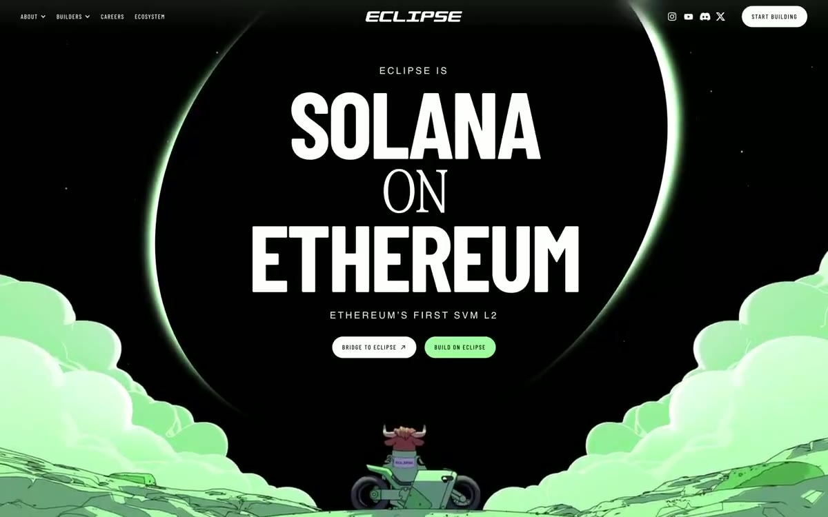 Eclipse — eine Vorschau einer Website in diesem Stil