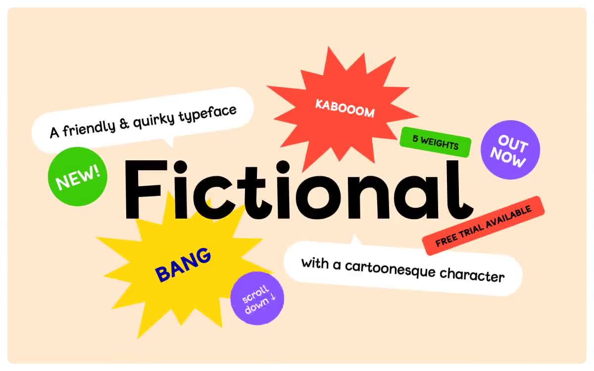 Fictional — eine Vorschau einer Website in diesem Stil