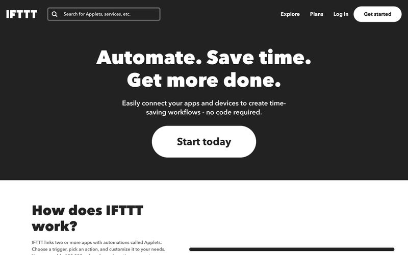IFTTT — estilo honetako gune baten aurrebista