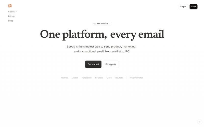 Loops — eine Vorschau einer Website in diesem Stil