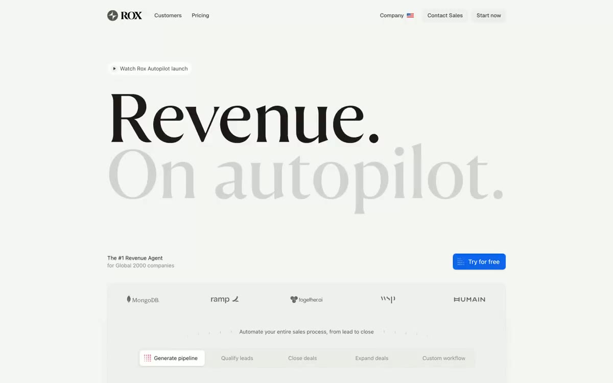 Rox — eine Vorschau einer Website in diesem Stil