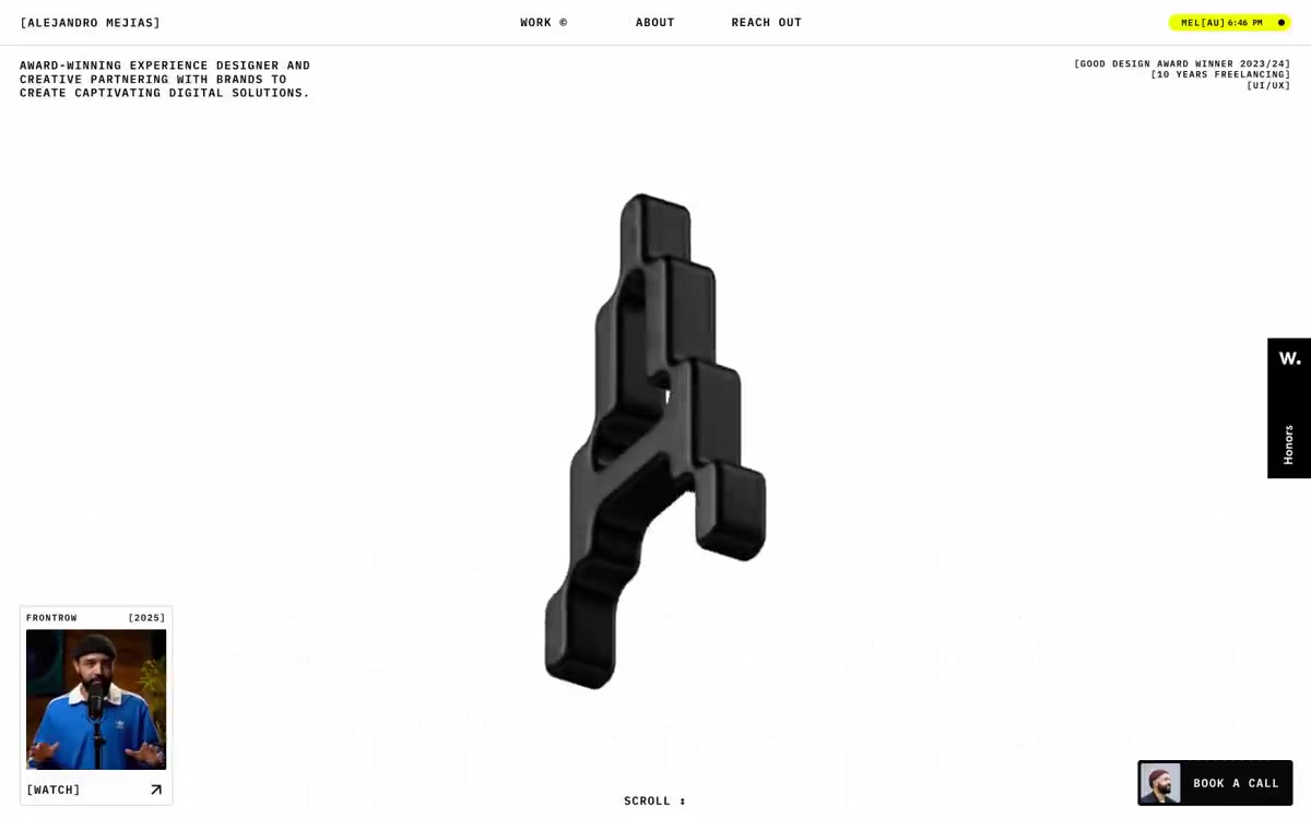 Alejandro Mejias — eine Vorschau einer Website in diesem Stil