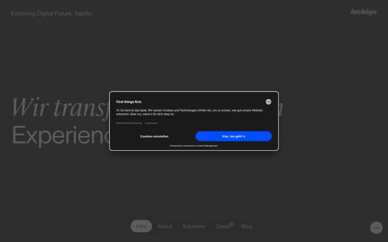 Becklyn — eine Vorschau einer Website in diesem Stil