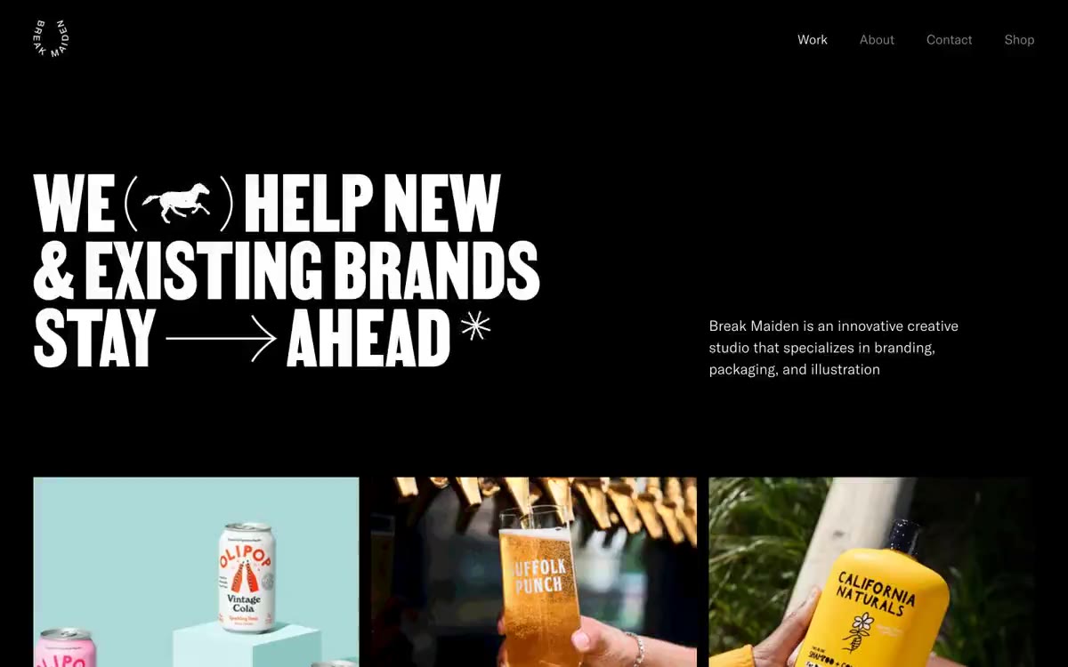 Break Maiden — eine Vorschau einer Website in diesem Stil