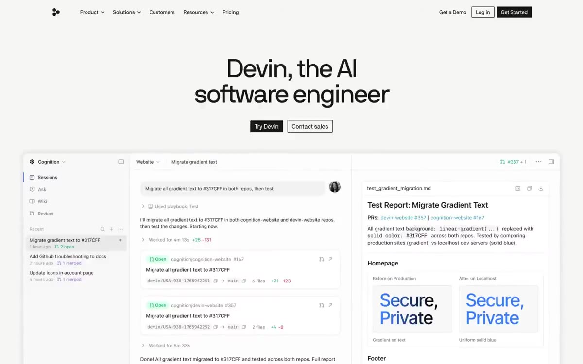 Devin — Электронные чернила на чертежной бумаге. Пусть почти черный шрифт и светлые технические поверхности…