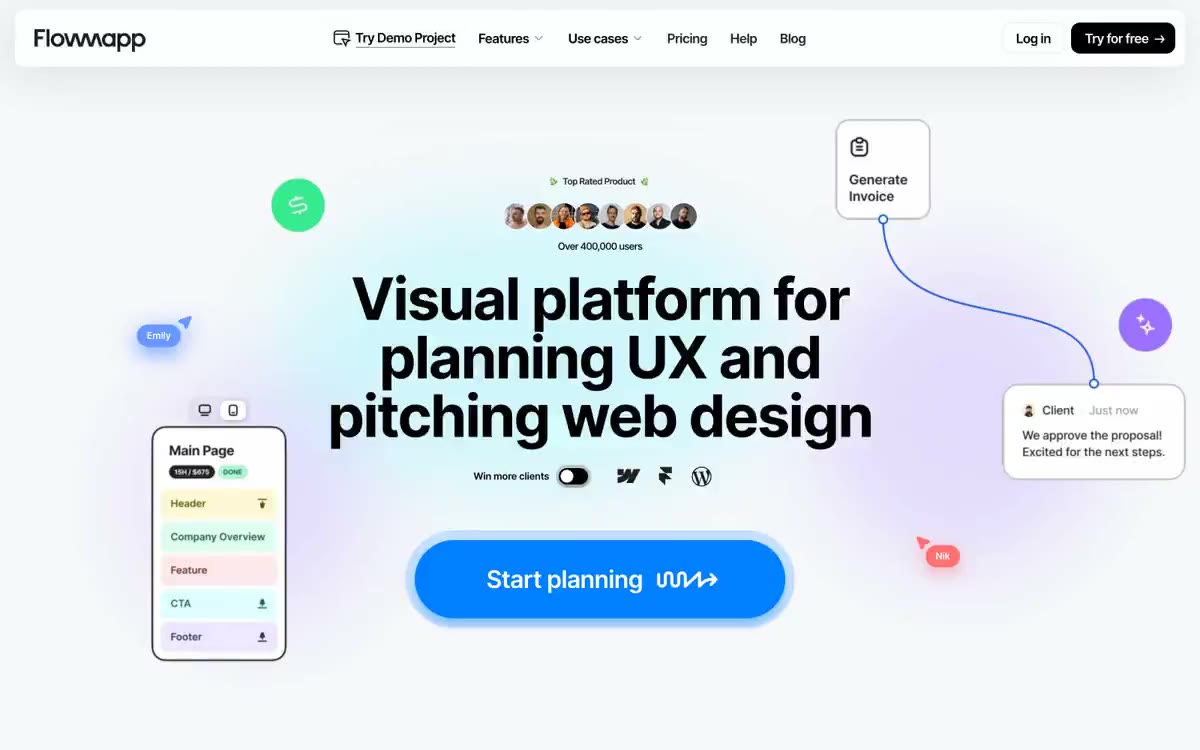 Flowmapp — estilo honetako gune baten aurrebista