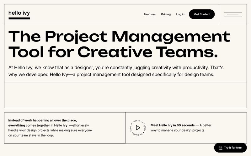 Helloivy — en forhåndsvisning af et websted i denne stil