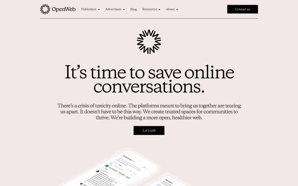 OpenWeb — estilo honetako gune baten aurrebista