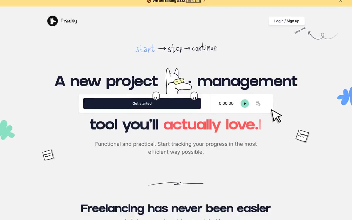 Tracky — náhled webu v tomto stylu
