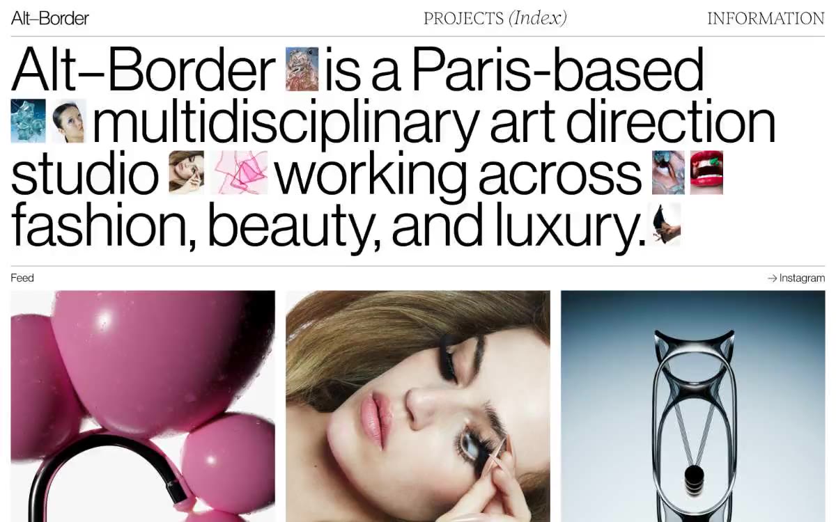 Alt–Border — eine Vorschau einer Website in diesem Stil