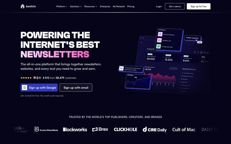 beehiiv — estilo honetako gune baten aurrebista