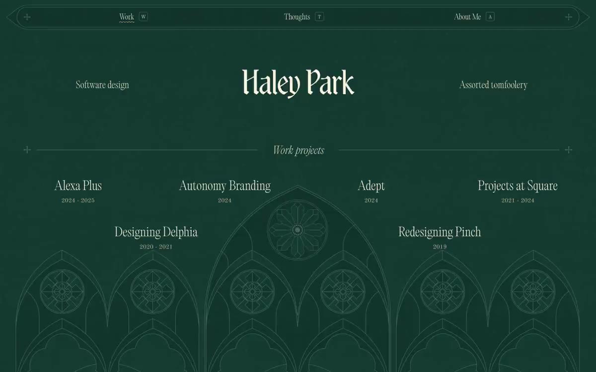 Haley Park — eine Vorschau einer Website in diesem Stil