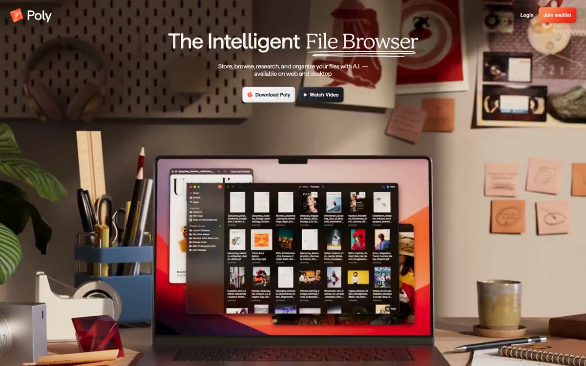 Poly — eine Vorschau einer Website in diesem Stil