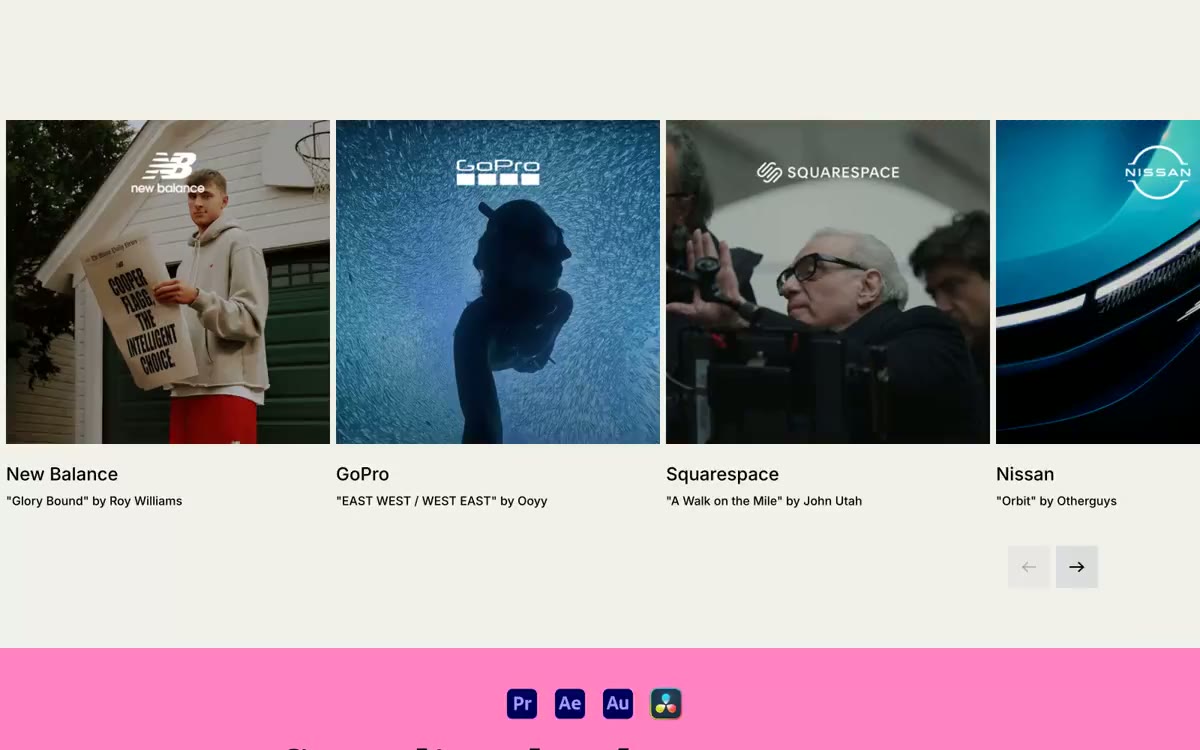 Epidemicsound — una vista prèvia d'un lloc web amb aquest estil