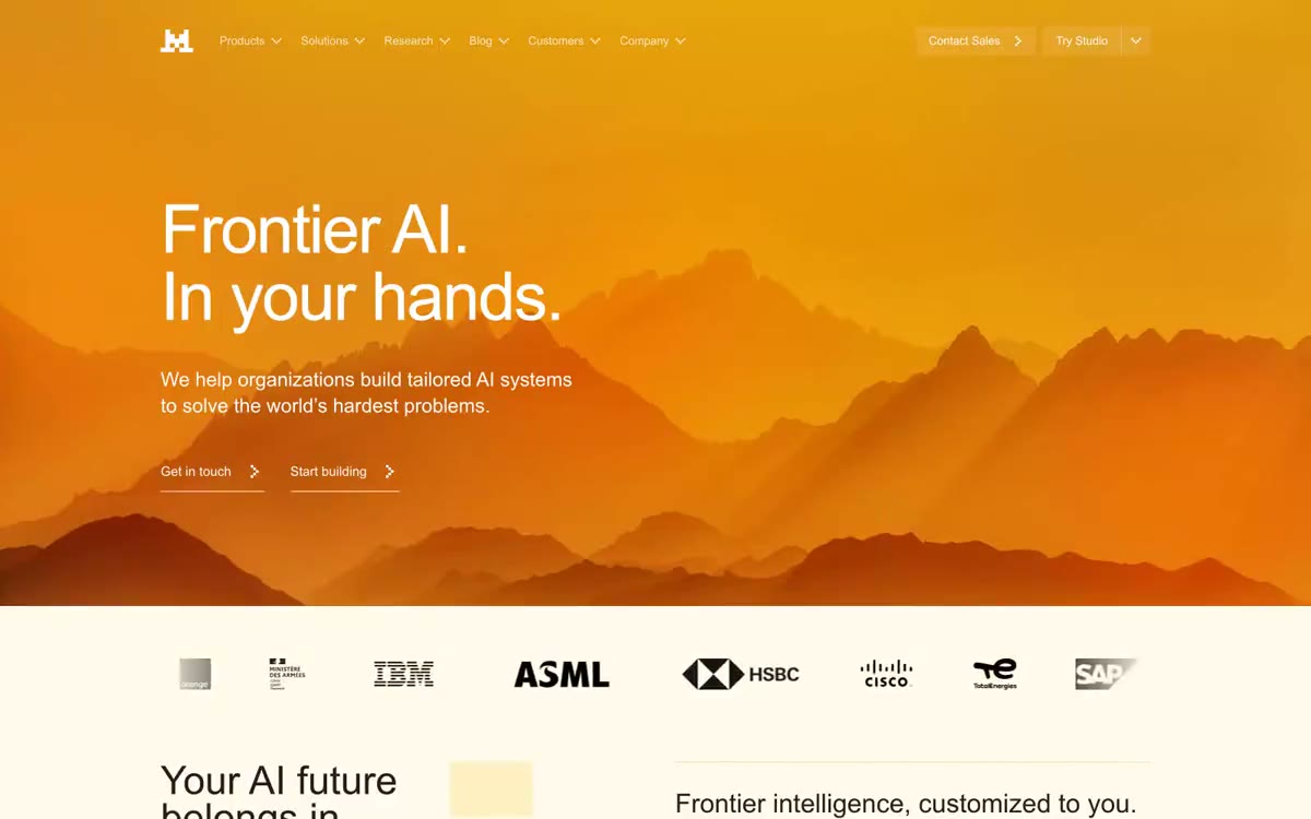 Frontier AI LLMs — estilo honetako gune baten aurrebista