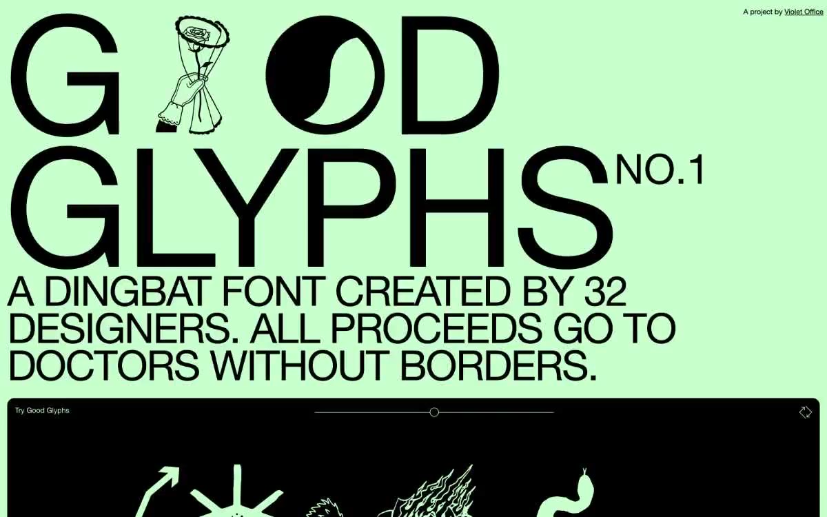 Good Glyphs — estilo honetako gune baten aurrebista