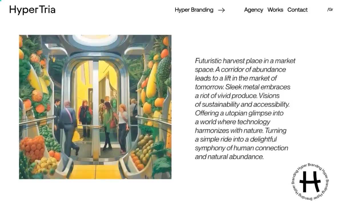 Hyper Tria — eine Vorschau einer Website in diesem Stil
