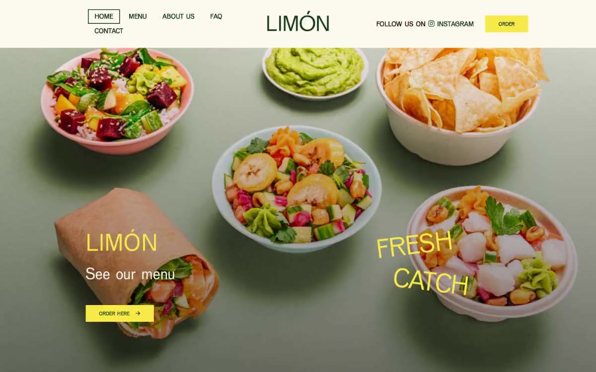 Limón — eine Vorschau einer Website in diesem Stil