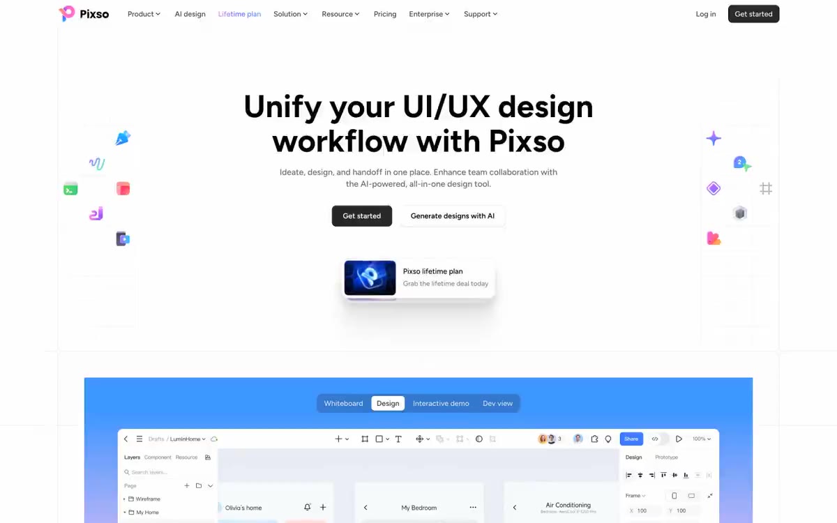Pixso — ro-shealladh de làrach san stoidhle seo