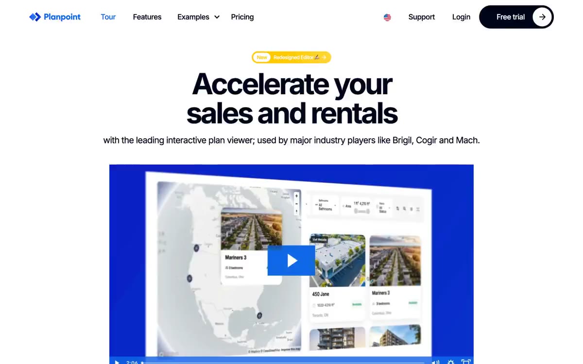 Planpoint — eine Vorschau einer Website in diesem Stil