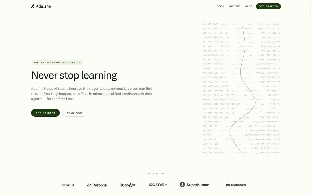 Adaline — eine Vorschau einer Website in diesem Stil