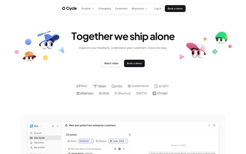 Cycle — un'anteprima di un sito in questo stile
