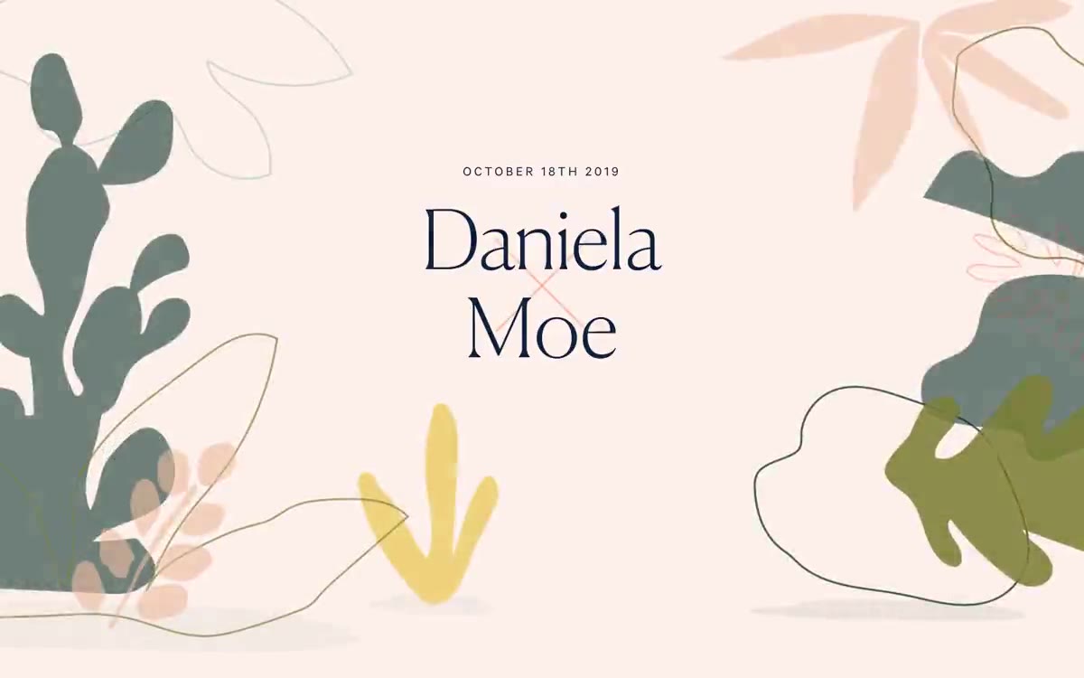 Daniela and Moe Wedding 2019 — превью сайта в этом стиле