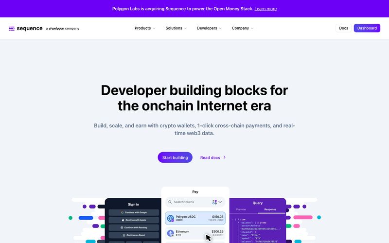Sequence — una vista prèvia d'un lloc web amb aquest estil