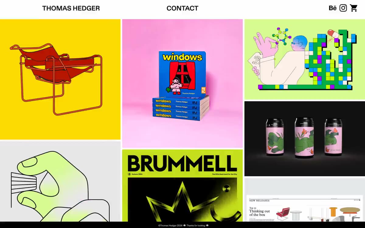 Thomas Hedger — په دې سټایل کې د یوې سایټ مخکتنه
