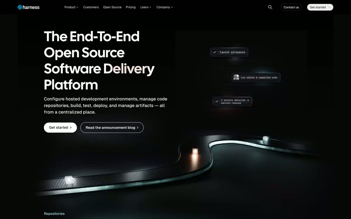 Harness — преглед сајта у овом стилу
