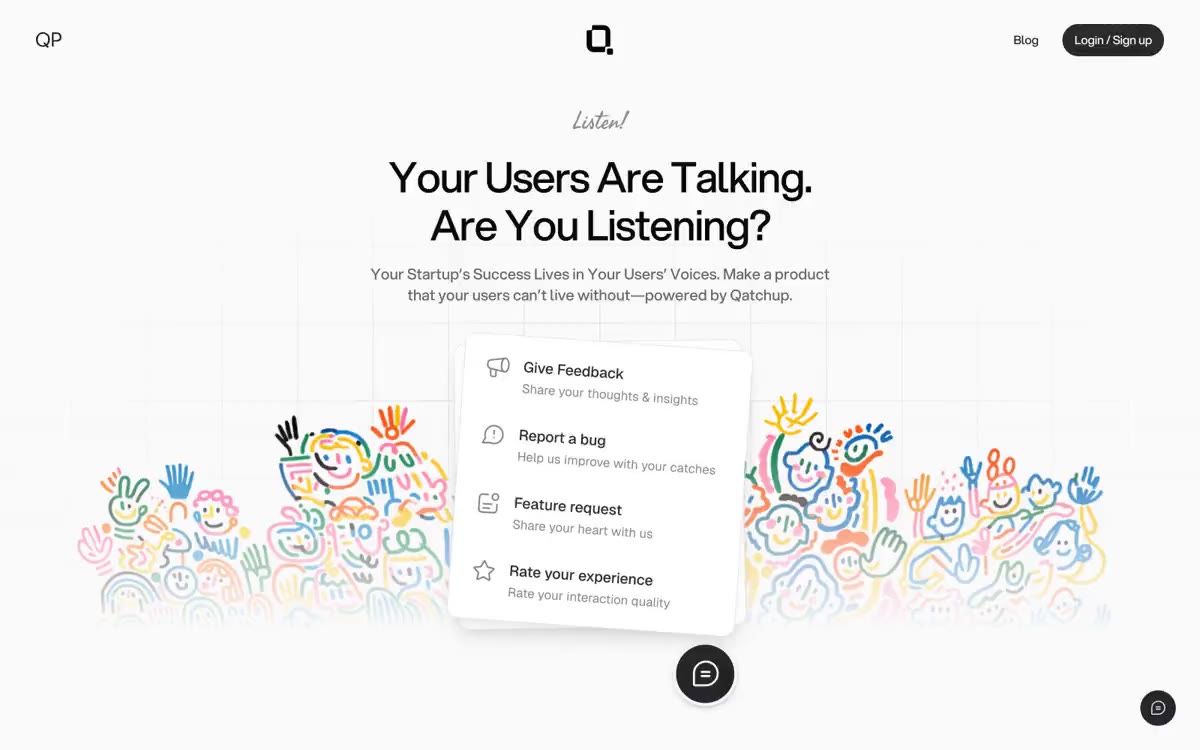 Qatchup — una vista prèvia d'un lloc web amb aquest estil