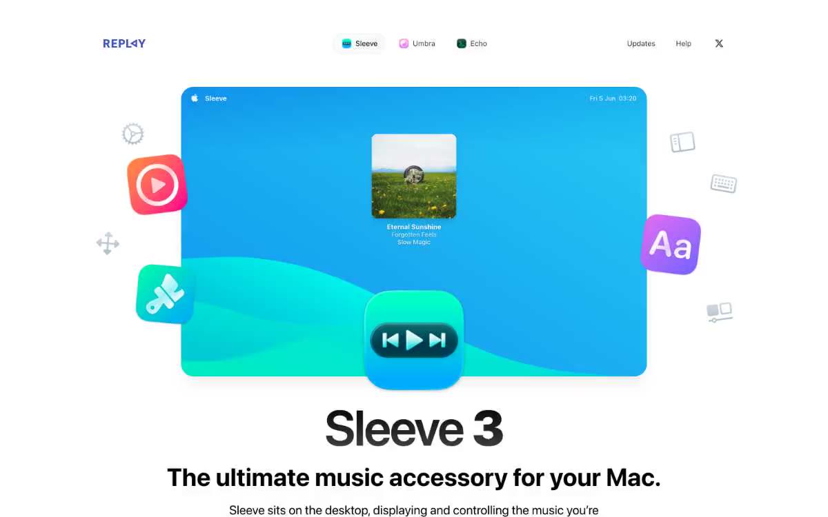 Sleeve — eine Vorschau einer Website in diesem Stil