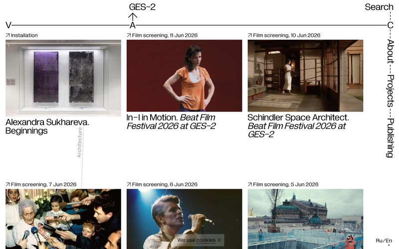 V–A–C — eine Vorschau einer Website in diesem Stil