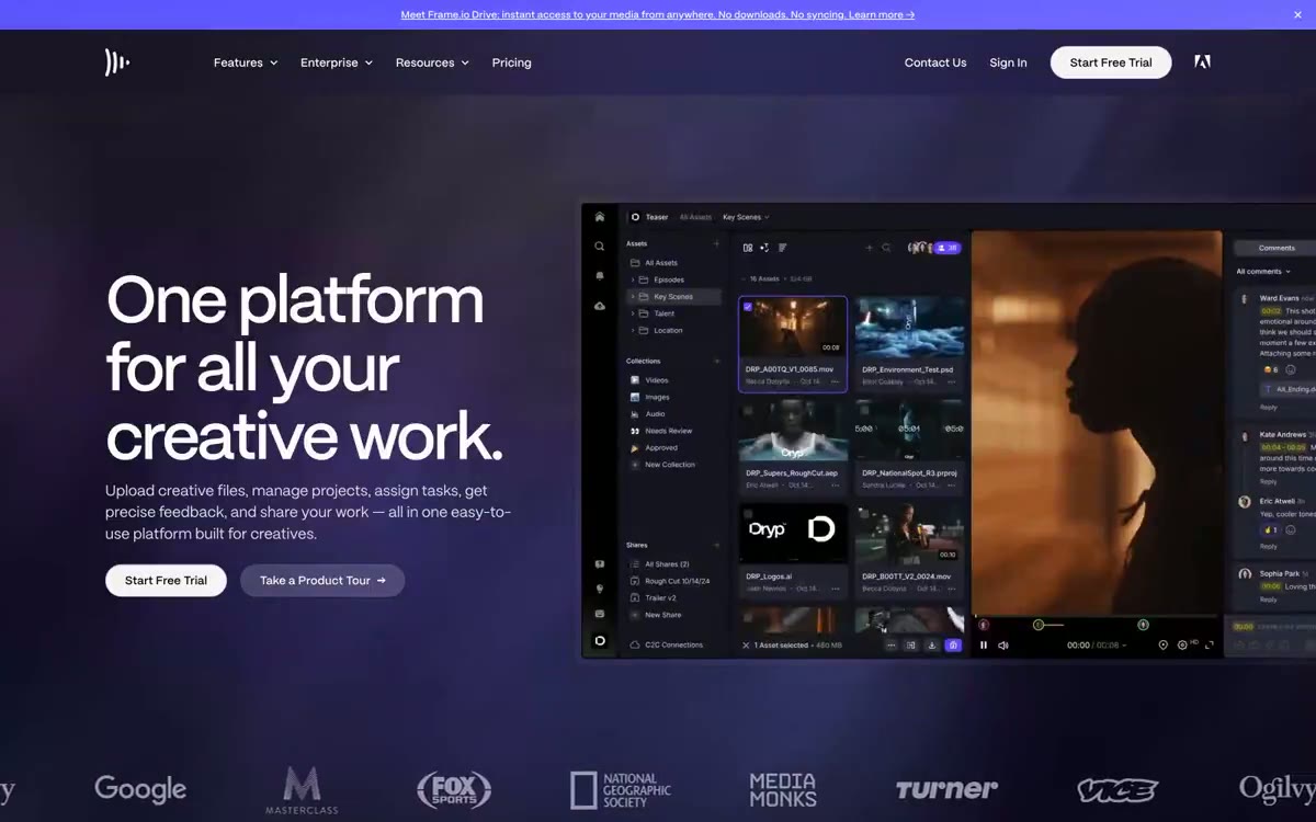 Frame — eine Vorschau einer Website in diesem Stil