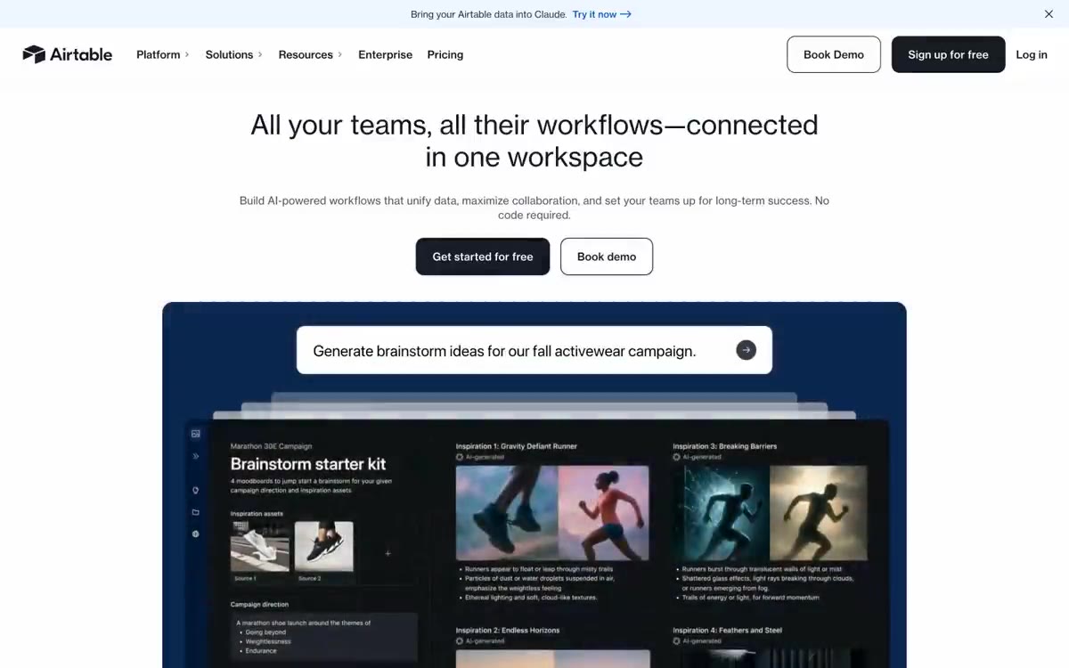 Airtable – svetainės peržiūra šiuo stiliumi
