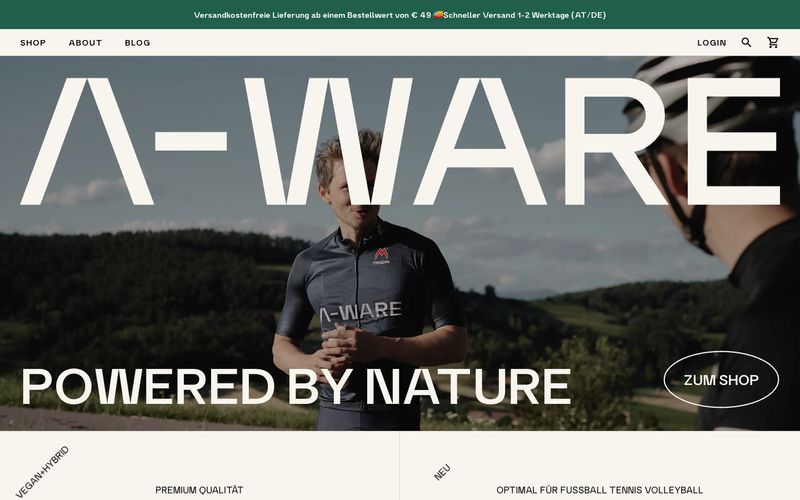 A-WARE — превью сайта в этом стиле
