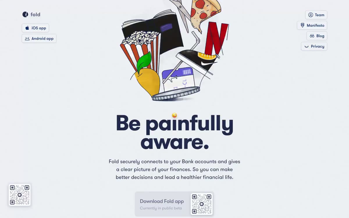 Fold — eine Vorschau einer Website in diesem Stil