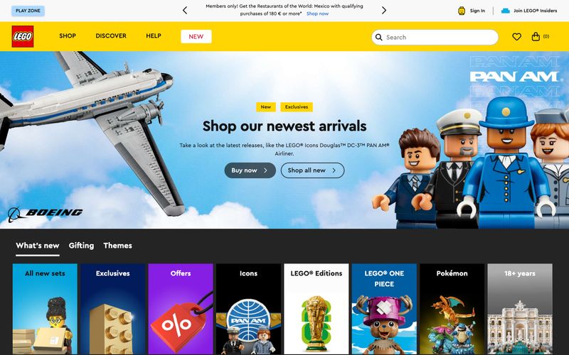 Lego — eine Vorschau einer Website in diesem Stil