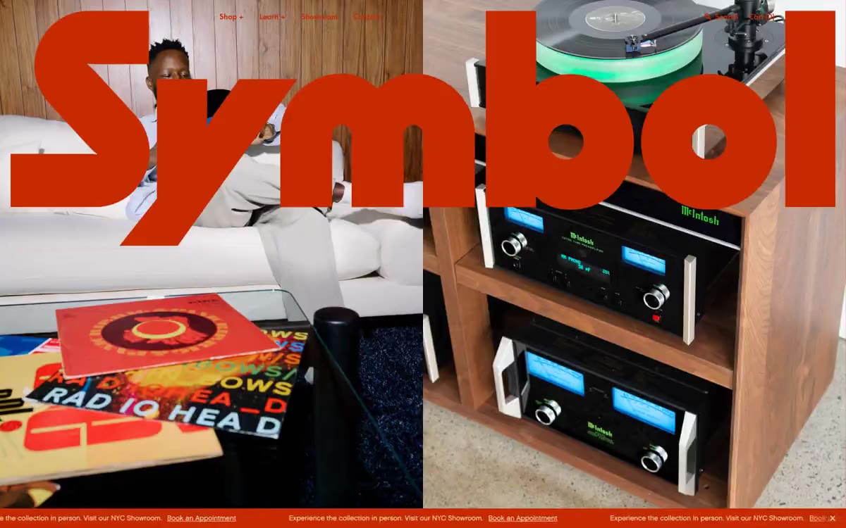 Symbol Audio — náhled webu v tomto stylu
