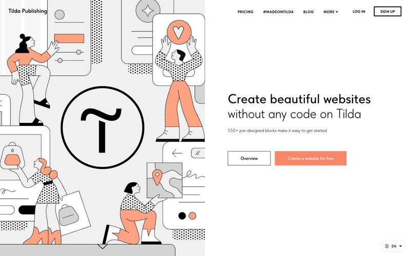 Tilda — eine Vorschau einer Website in diesem Stil