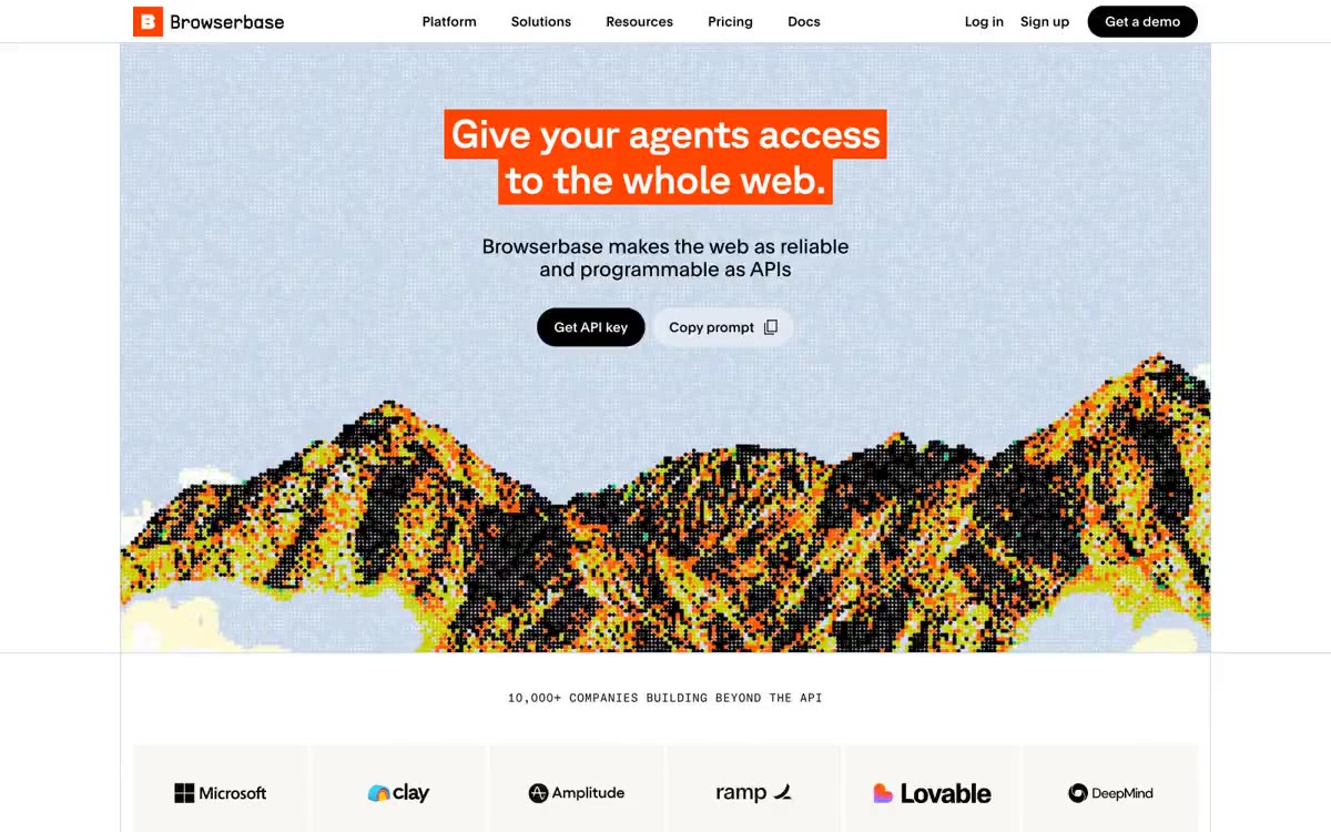 Browserbase — eine Vorschau einer Website in diesem Stil