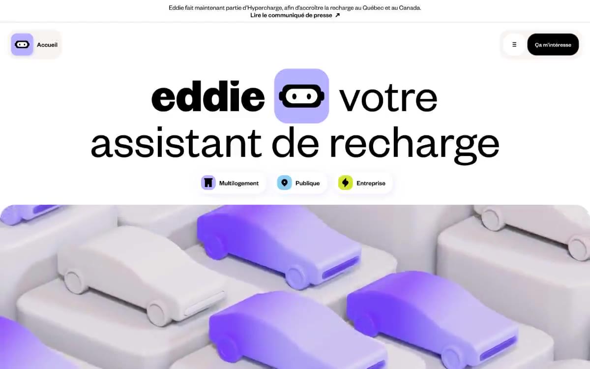 Eddie — eine Vorschau einer Website in diesem Stil