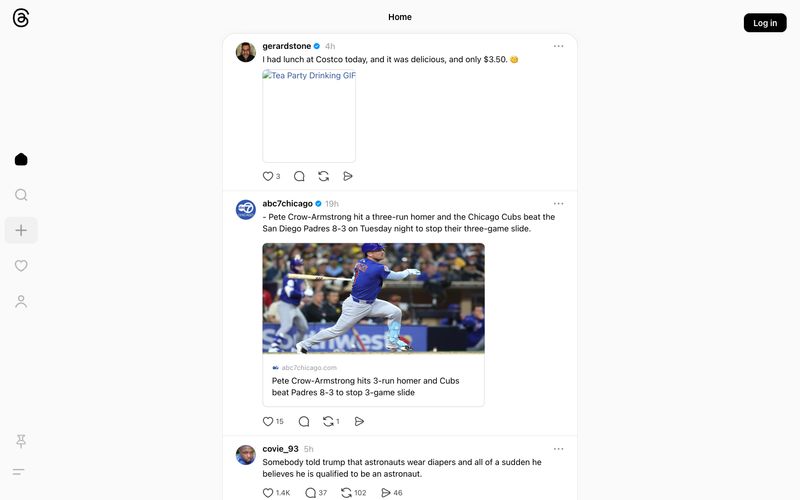 Threads — eine Vorschau einer Website in diesem Stil
