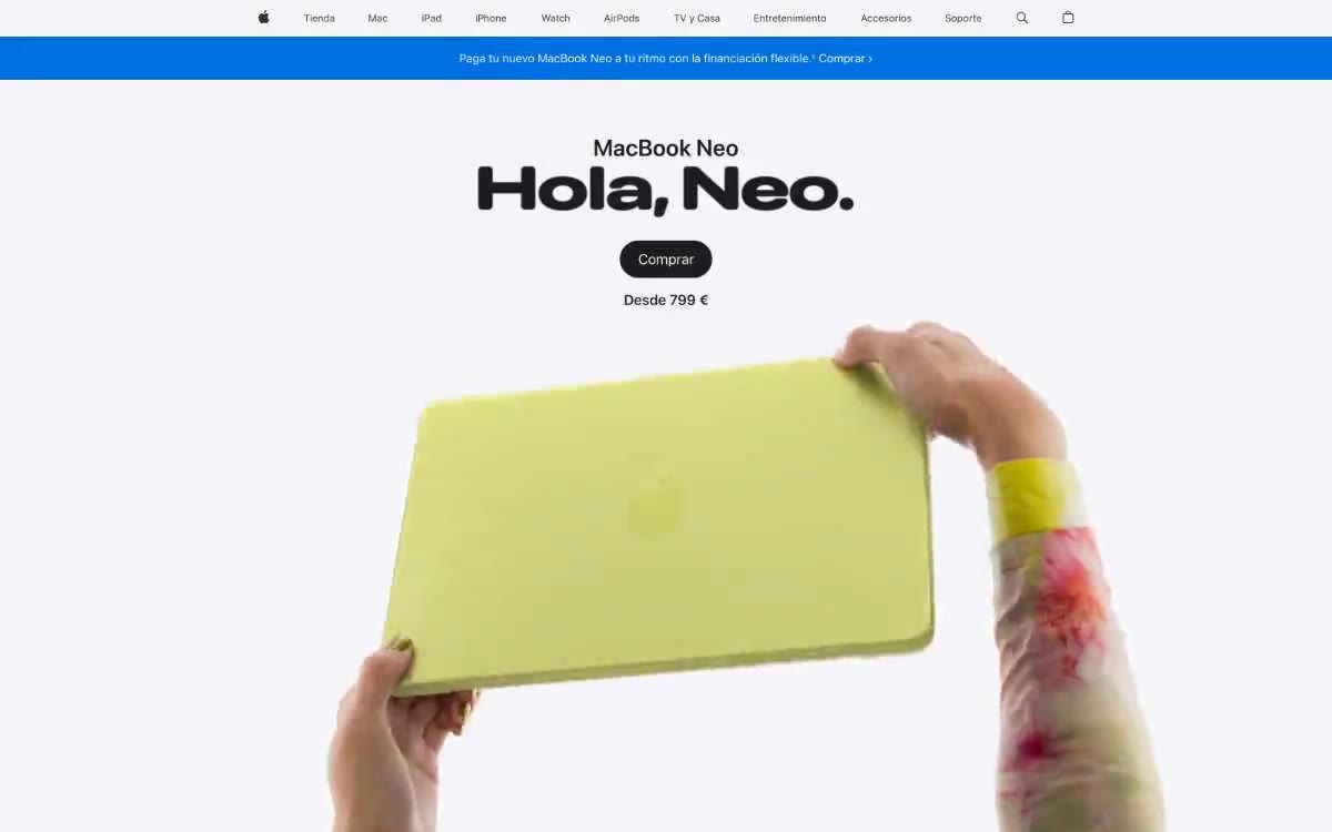 Apple (España) — ការមើលជាមុននៃគេហទំព័រក្នុងរចនាប័ទ្មនេះ
