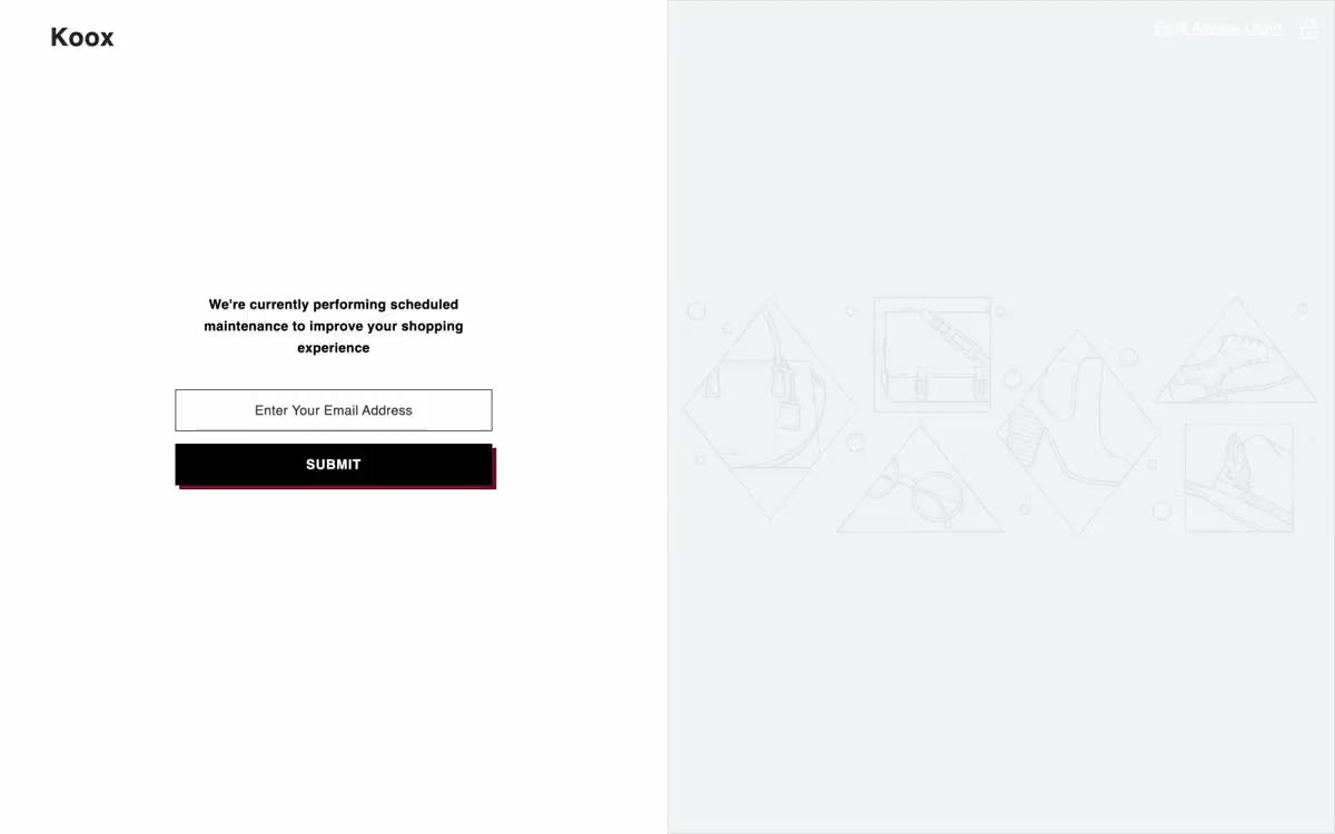 Koox — bu tarzda bir sitenin önizlemesi