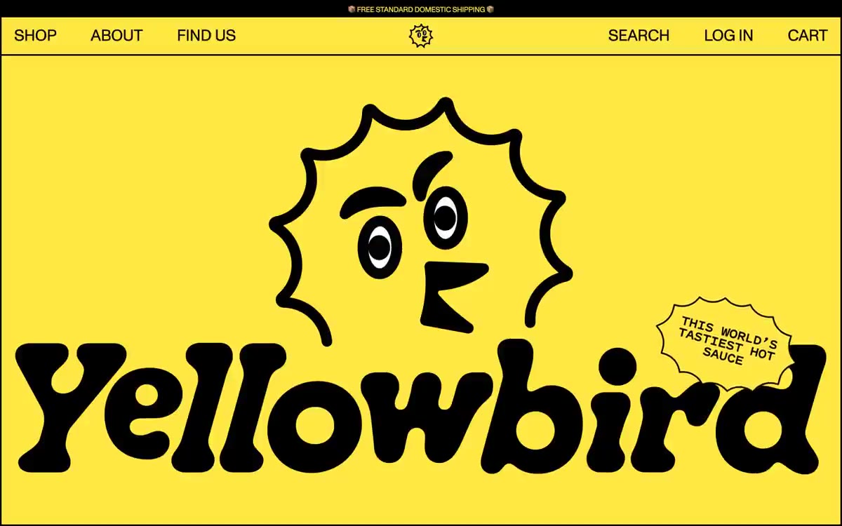 Yellowbird — eng Virschau vun enger Säit an dësem Stil