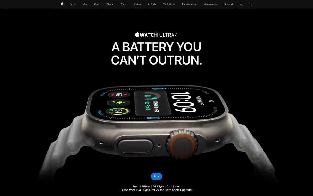Apple Watch Ultra 4 — Инструмент для ночных испытаний. Создавайте экраны в виде последовательности черных выставочных зон, где…